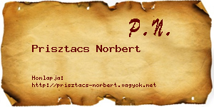 Prisztacs Norbert névjegykártya